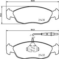 21430/17.3mm/торм.колодки citroen saxo/peugeot 106