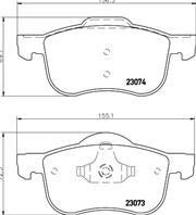 Колодки торм пер Volvo S60 S80 V70