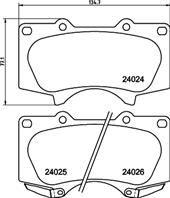 Колодки тормозные дисковые MDB2553 от фирмы MINTEX