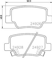 Колодки томозные задние Toyota Verso 09-