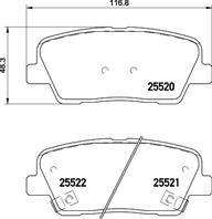 Колодки тормозные дисковые задние MDB3267 от производителя MINTEX