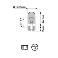 Лампы накаливания комплект W5W 12V WhiteVision Ultra