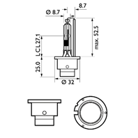 ЛАМПА D2R 85126 WHV2 85V 35W P32D-3 C1