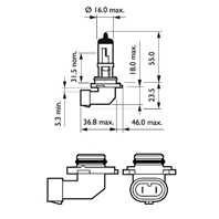 9006PRC1_лампа! (HB4) 12V P22D (55W) ближнего свет