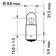 Автолампа T4W 13929 24V CP