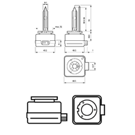 ЛАМПА D1S 85415 WHV2 85V 35W PK32D-2 C1