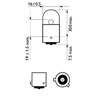 Лампа 12V RY10W BAU15s
