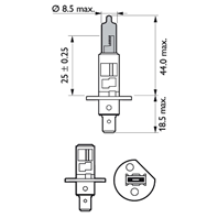 Лампа накаливания H1 12V WhiteVision ultra
