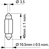 Автолампа Fest T10 5x43 13866 24V 10W CP