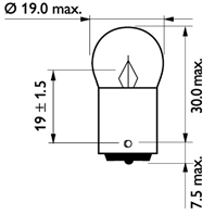 R5W 24V-5W (BA15s) (вибростойкая+увелич.срок службы) MasterLife