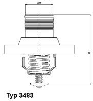 W3483.89D_термостат! Citroen C5/Xsara  Peugeot 20