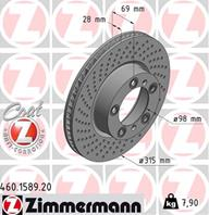 Диск тормозной coat z left side передний porsche boxter  cayman