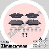 Тормозные дисковые колодки 252151902 от компании ZIMMERMANN