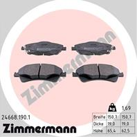 Тормозные дисковые колодки 246681901 от фирмы ZIMMERMANN