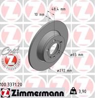 Диск тормозной Coat Z задний Audi A1