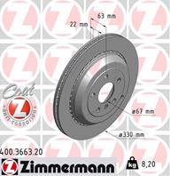 Диск торм mer w164/w251 3.0cdi/3.5/5.0 05- зад вент 330x22