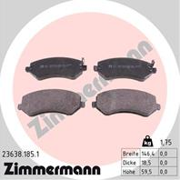 Тормозные дисковые колодки 236381851 от фирмы ZIMMERMANN