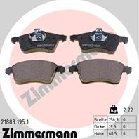 Тормозные дисковые колодки 218831951 от фирмы ZIMMERMANN