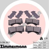 Тормозные дисковые колодки 243861801 от производителя ZIMMERMANN