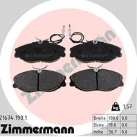 Тормозные дисковые колодки 216741901 от фирмы ZIMMERMANN