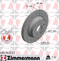 Диск торм mer w211 2.0-5.0/4.0cdi 02- зад вент 300x22 sport coat z