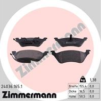 Тормозные дисковые колодки 240361651 от фирмы ZIMMERMANN
