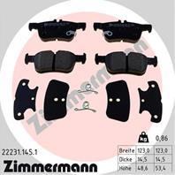 Zimmermann bremsbelagsatz, scheibenbrems