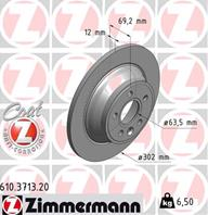 ДИСК ТОРМ VOL S80/V70/XC70 07- ЗАД НЕ ВЕНТ 302X12