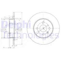 [bg3885] delphi комплект 2 шт. диск тормозной op astra g/h задний