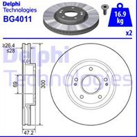 [bg4011] delphi диск тормозной передний