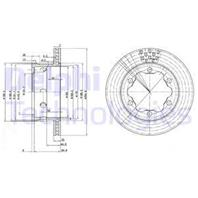 [bg3399] delphi комплект 2 шт. диск тормозной задний