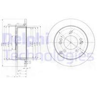 [BG3799] Delphi Комплект 2 шт. Диск тормозной задний