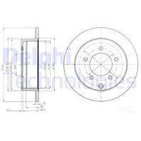 [BG4198] Delphi Диск тормозной задний комплект 2 шт.
