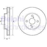 [BG3734] Delphi Диск тормозной передний комплект 2 шт.