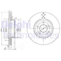 BG3838_диск тормозной передний! MB W639 Vito 3.0/3.2/2.2CDi 03&gt