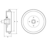 [BF320] Delphi Тормозной барабан VW Ps III