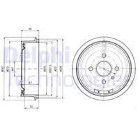[BF102] Delphi Тормозной барабан OP  DAEWOO