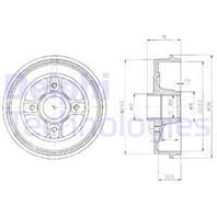 [BF427] DELPHI Барабан тормозной задний