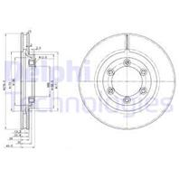 Bg3523_диск тормозной передний! daewoo korando/musso 2.0-2.9d 99&gt