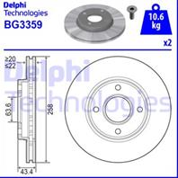 BG3359_диск тормозной передний! Ford Focus/Fiesta all 98&gt