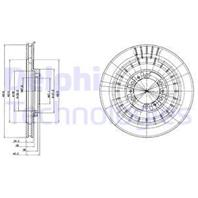 [BG3847] Delphi Диск тормозной MI L200  Pajero II  III