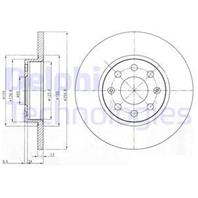 BG4155_диск тормозной передний! Fiat Grand Punto 1.2i 05&gt