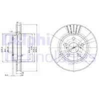 BG3187_диск тормозной передний! Toyota Carina 2.0i 92-97