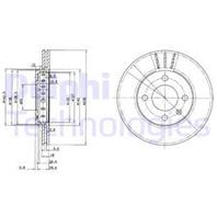 BG2982_диск тормозной передний! VW Lupo/Polo 1.0-1.9SDi 94&gt