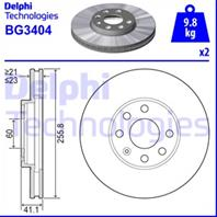 Bg3404_диск тормозной передний! opel astra 1.4-1.7td 98&gt