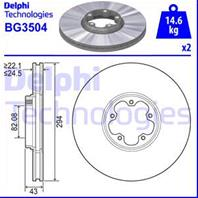 Bg3504 к-кт дисков тормозных передних! 2шт. ford transit 2.3/2.4td rwd 00&gt