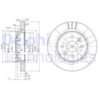 [BG3803] Delphi Диск тормозной передний