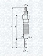 Свеча накаливания 062900064304 от производителя MAGNETI MARELLI