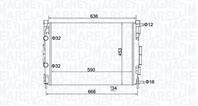 Радиатор Рено Megane 2 02-> , Scenic 2 03->