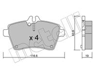 Колодки тормозные передние к-кт MERCEDES BENZ W169